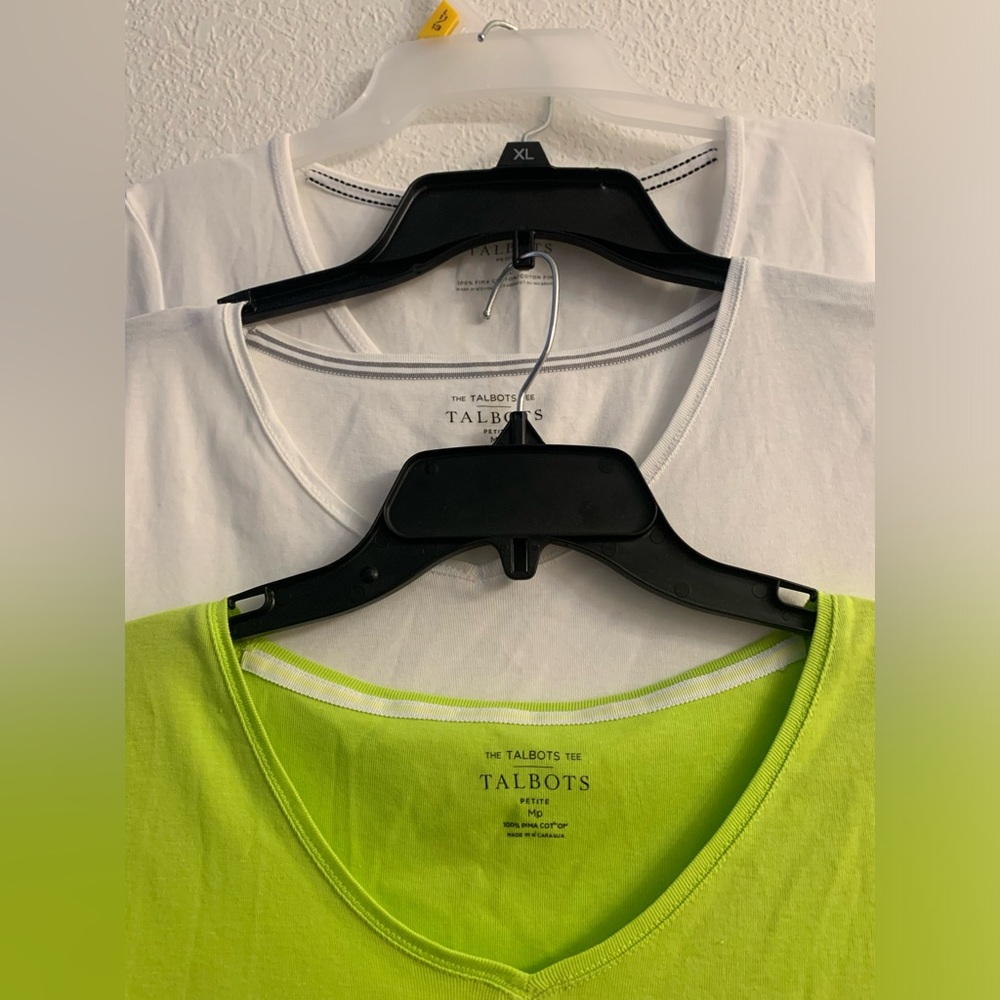3 Talbots v-neck Tops / Shells, Size Medium petite